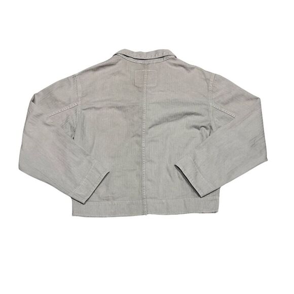 NWT LEVI’S Premium Half-All Oversized raw hem premium Japan Trucker Jacket sz m - Picture 5 of 10